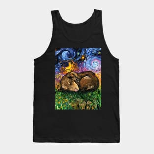 Sleepy Dachshund Pup Night Tank Top